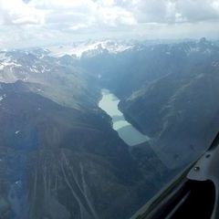 Flugwegposition um 13:50:36: Aufgenommen in der Nähe von Gemeinde Kaunertal, Österreich in 3593 Meter